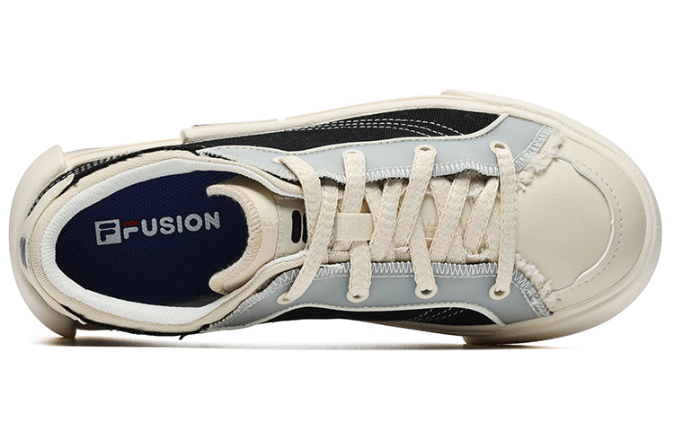 (WMNS) FILA FUSION Pop Skate Shoes 'Black Cream White' T12W232103FBA