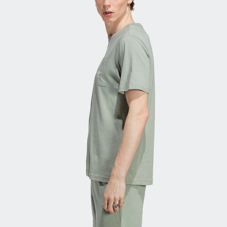 adidas originals Essentials+ Made With Hemp T-shirt 'Silver Green' HR2955