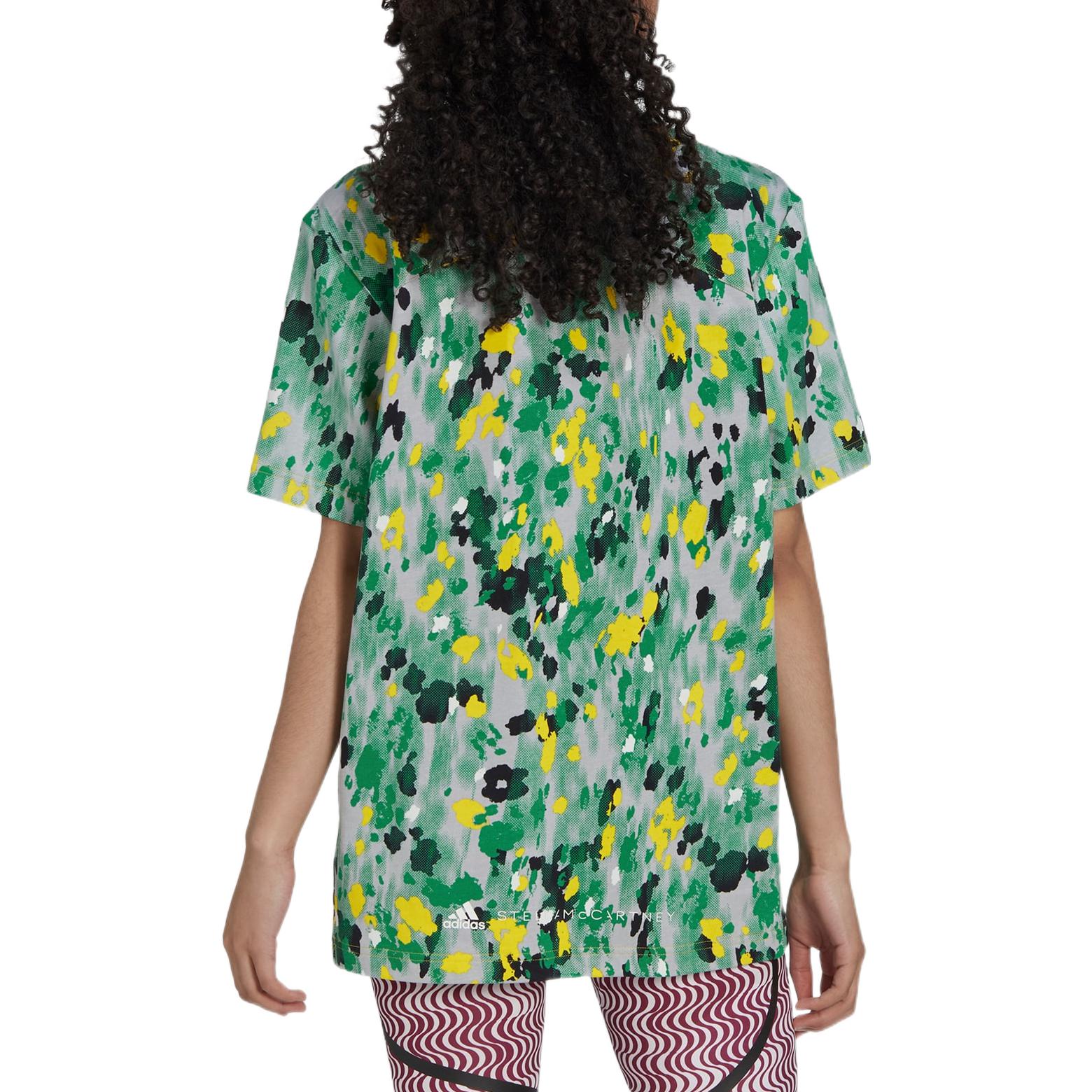 (WMNS) adidas by Stella McCartney Graphic T-Shirt Asia Sizing 'Green White' HI6066
