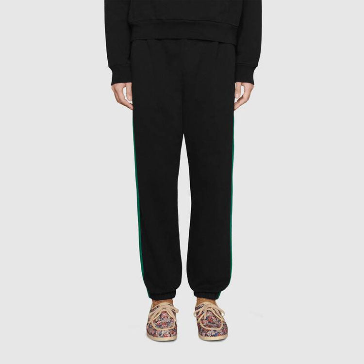 Gucci x THE NORTH FACE Crossover SS21 Webbing Printing Cotton Sports Pants/Trousers/Joggers Black 657490-XJDIP-1082