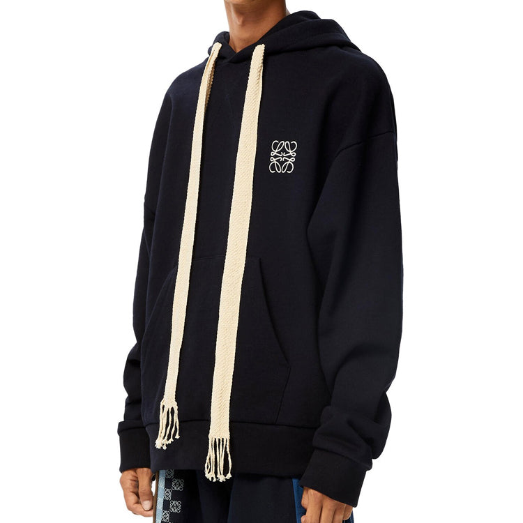 Men's LOEWE Anagram Embroidered hooded Long Sleeves Navy Blue H6109700SI-5110