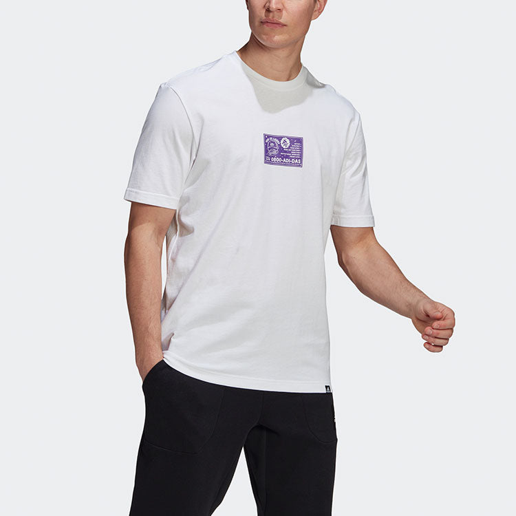 adidas Psychic Coach M Funny Printing Sports Stylish Short Sleeve White GN8183