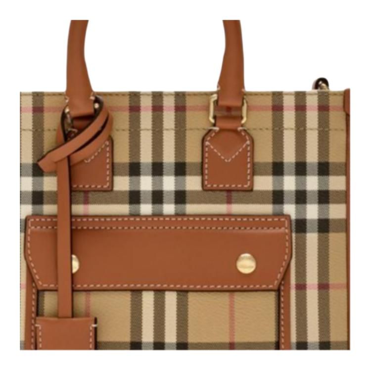 (WMNS) Burberry 26 Mini Freya Tote 'Archive Beige Briar Brown' 81097931