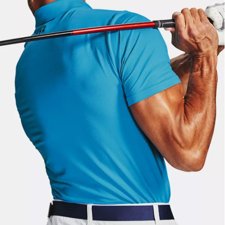 Men's Under Armour Performance 2.0 Casual Solid Color Polo Shirt Blue 1342080-428