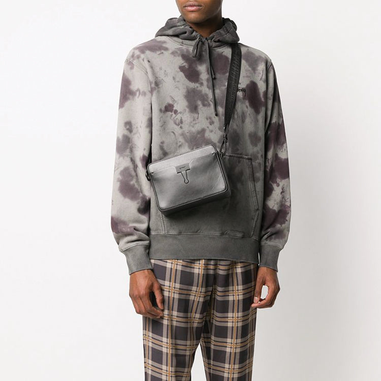 Men's Stussy Embroidered Logo hooded Long Sleeves Gray 118375