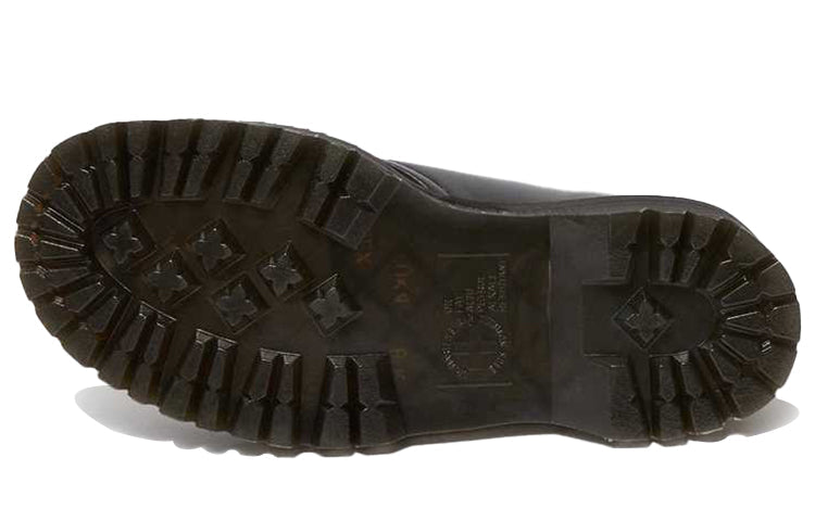 (WMNS) Dr. Martens Holly Leather Platform Shoes 'Black Buttero' 25234001