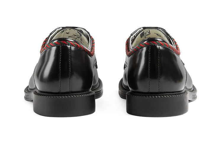 (GS) Gucci Perforated-Logo Lace-Up Shoes 'Black' 603718-D73O0-1060