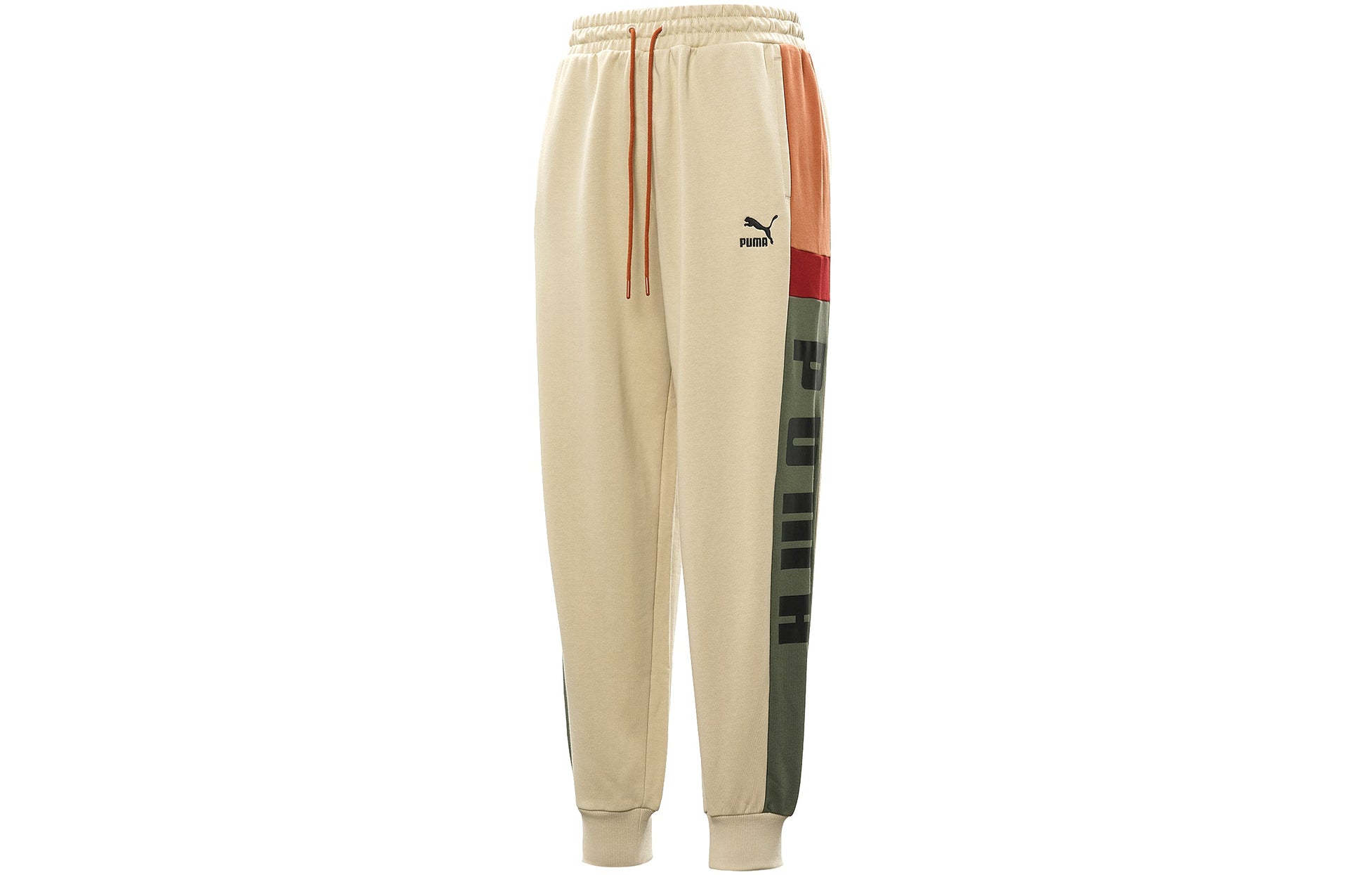 PUMA Retro Block Sweatpant 'Beige Grey Red Black' 530714-12