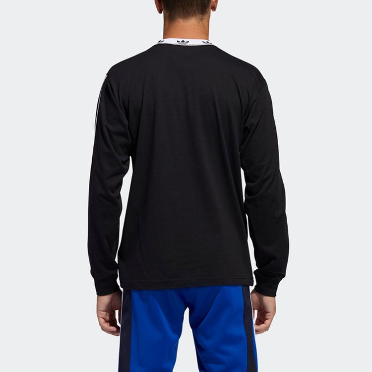 adidas originals Trefoil Rib Ls Tee Logo Swarshirt Black FM1506