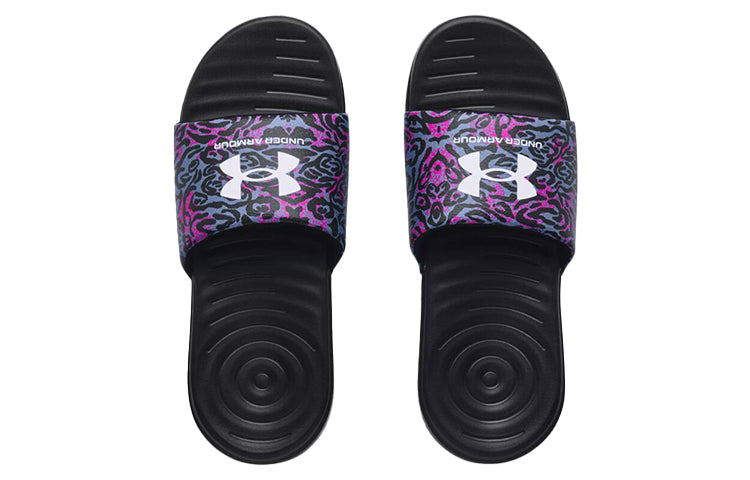 (WMNS) Under Armour Ansa Graphic Slipper Black/Purple 3024436-004