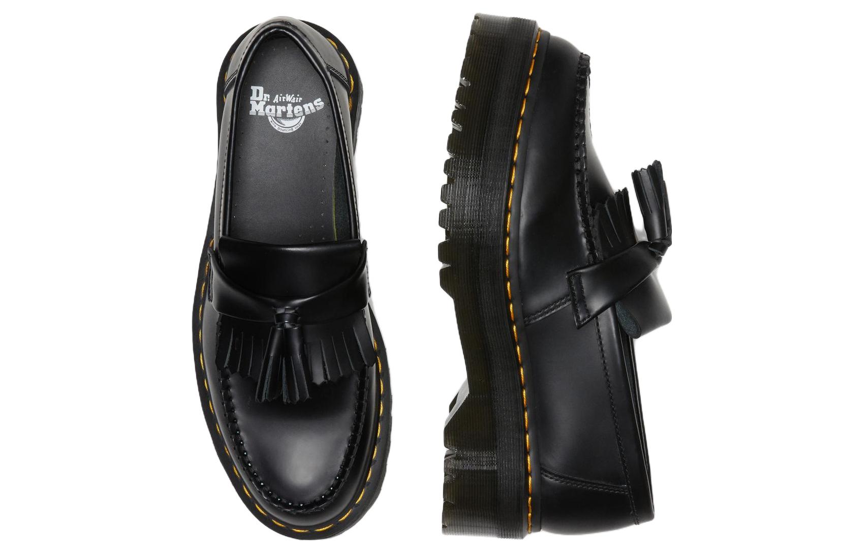 Dr. Martens Adrian Leather Platform Tassel Loafers 'Black Smooth' 27989001