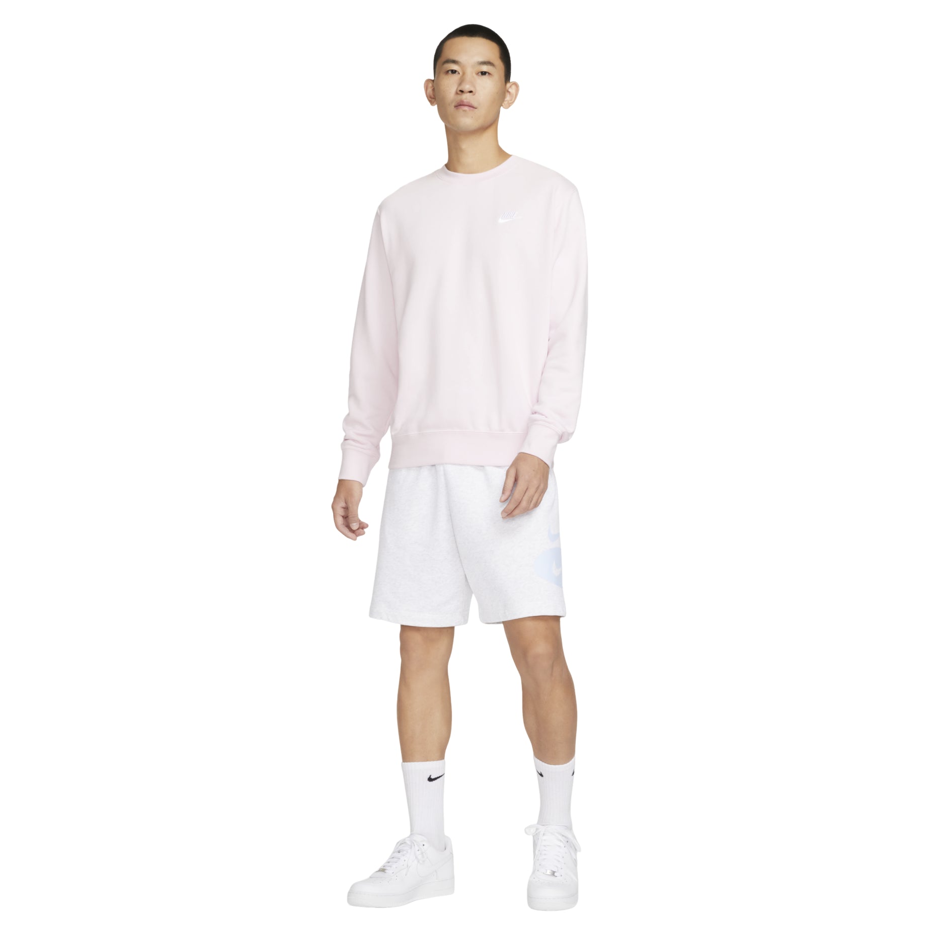 Nike Sportswear Club French Terry Crew Sweatshirt Asia Sizing 'Pink Foam' BV2667-663