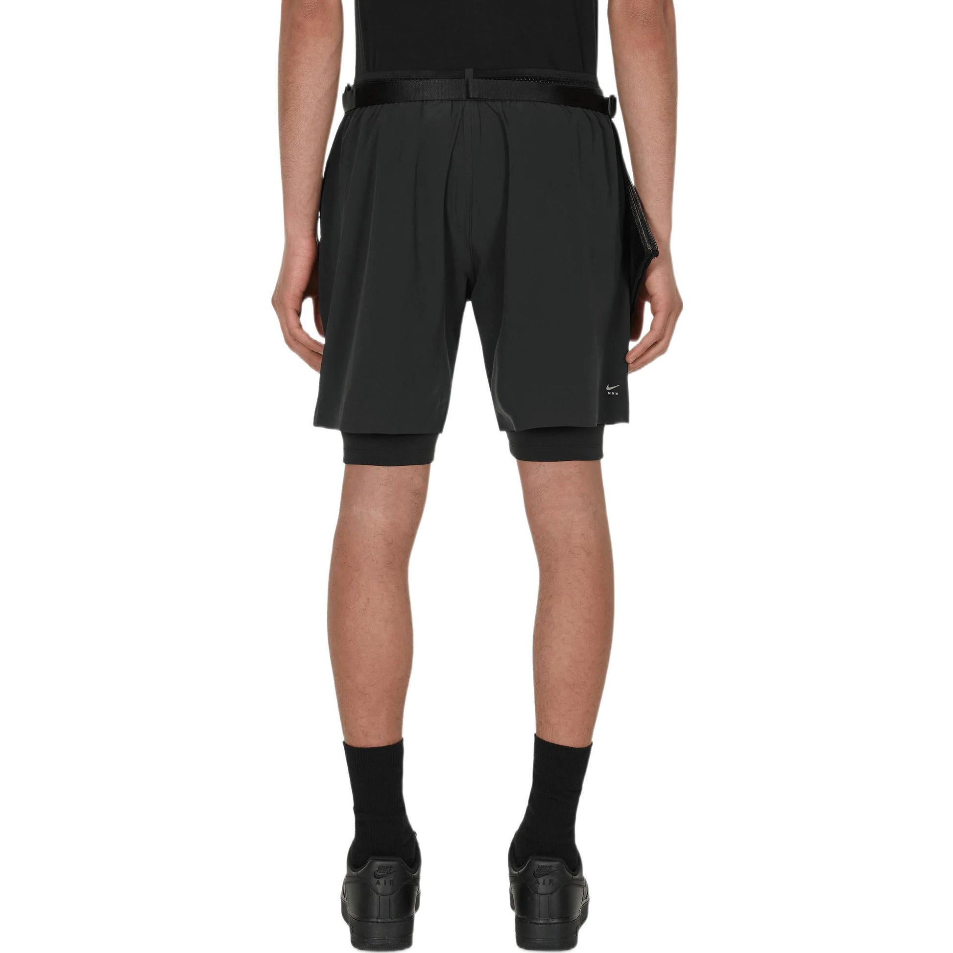Nike x MMW Crossover SS22 Solid Color Belt Straight Shorts Black DD9439-010