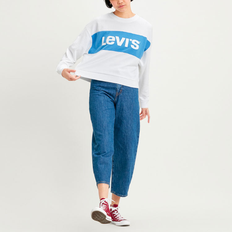 (WMNS) Levi's Casual Sports Long Sleeves T-Shirt 'White' 85777-0000