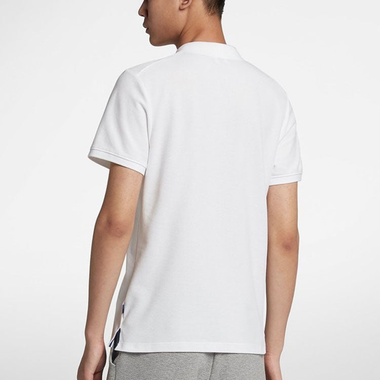 Nike Casual Sports Tennis Short Sleeve Polo Shirt White AH6763-100
