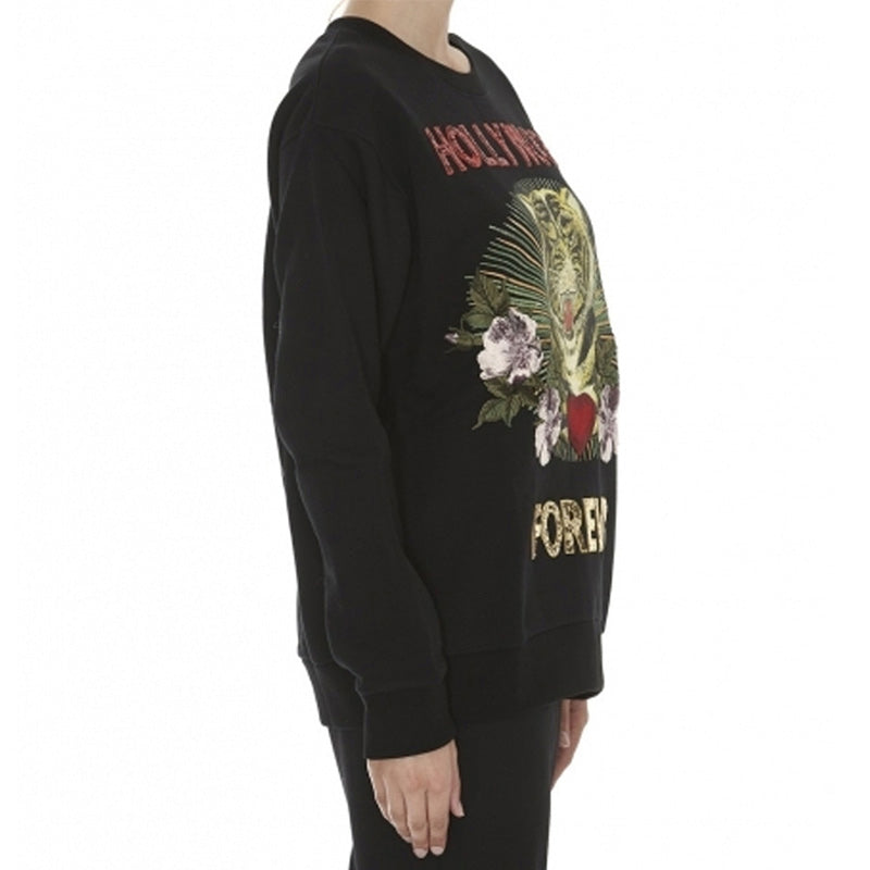 (WMNS) Gucci Pure Cotton Printing Pullover Long Sleeves Hoodie Black 469250-X9C77-1948