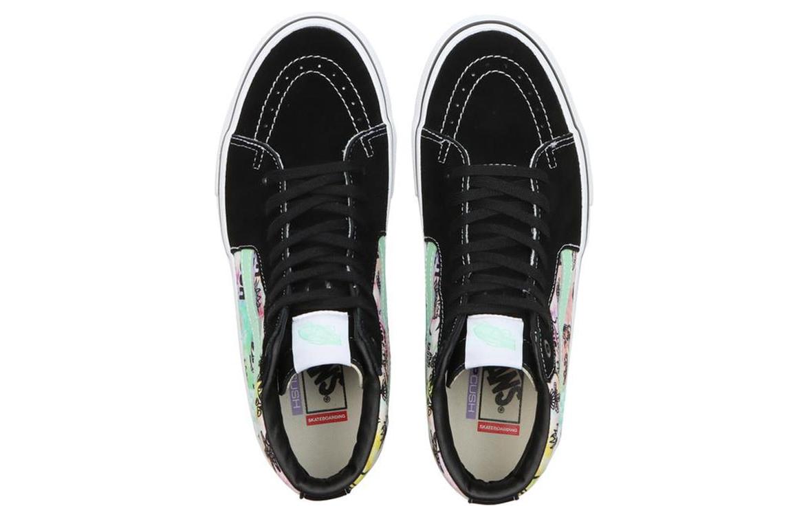 Vans Shroom Doom Skate Sk8-hi BLACKWHITEYELLOWPINKGREEN VN0A5FCCAPI