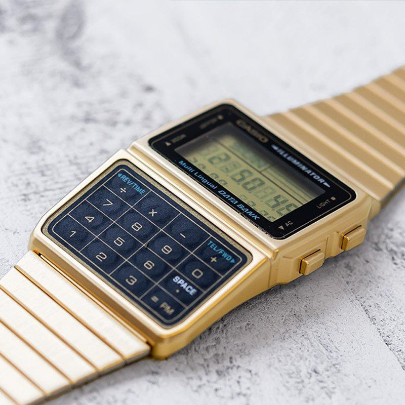 CASIO Quartz Waterproof Analog Mens Gold Digital DBC-611G-1