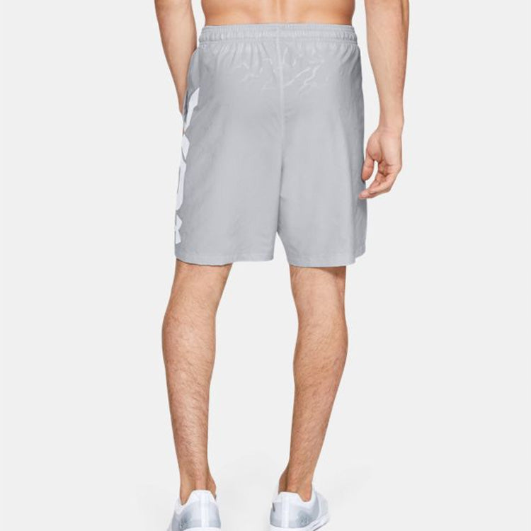 Under Armour Woven Graphic Emboss Training Shorts 'Grey White' 1351670-014