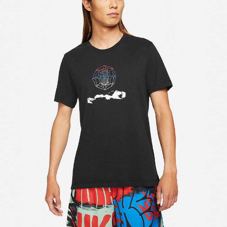 Nike SS22 Logo Printing Sports Round Neck Short Sleeve Black DM2463-010