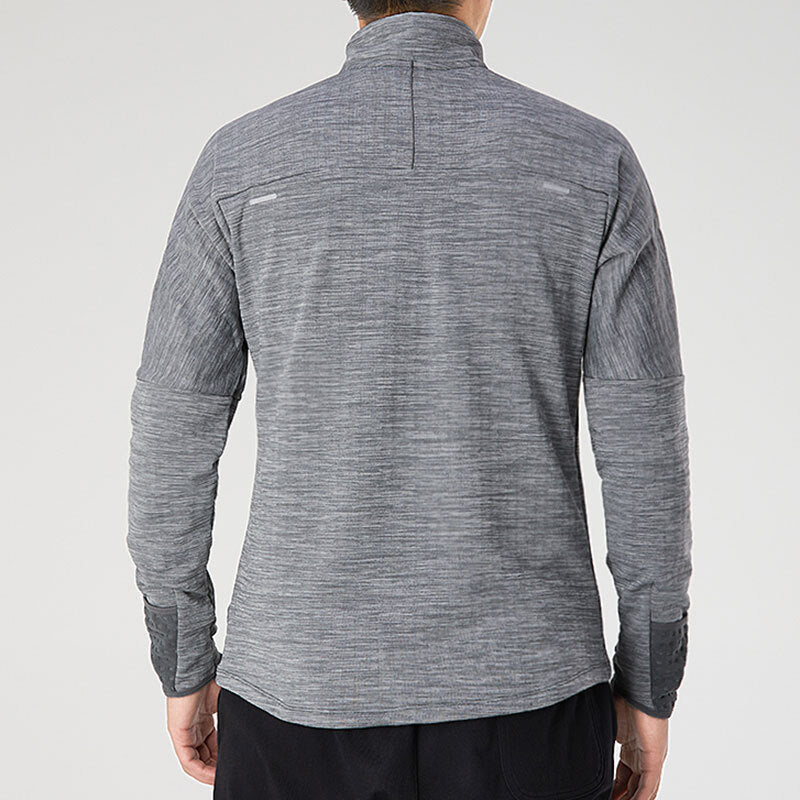 Men's Nike Sphere Dri-FIT Half Zipper Fleece Stay Warm Running Training Long Sleeves Pullover Gray CU6088-068