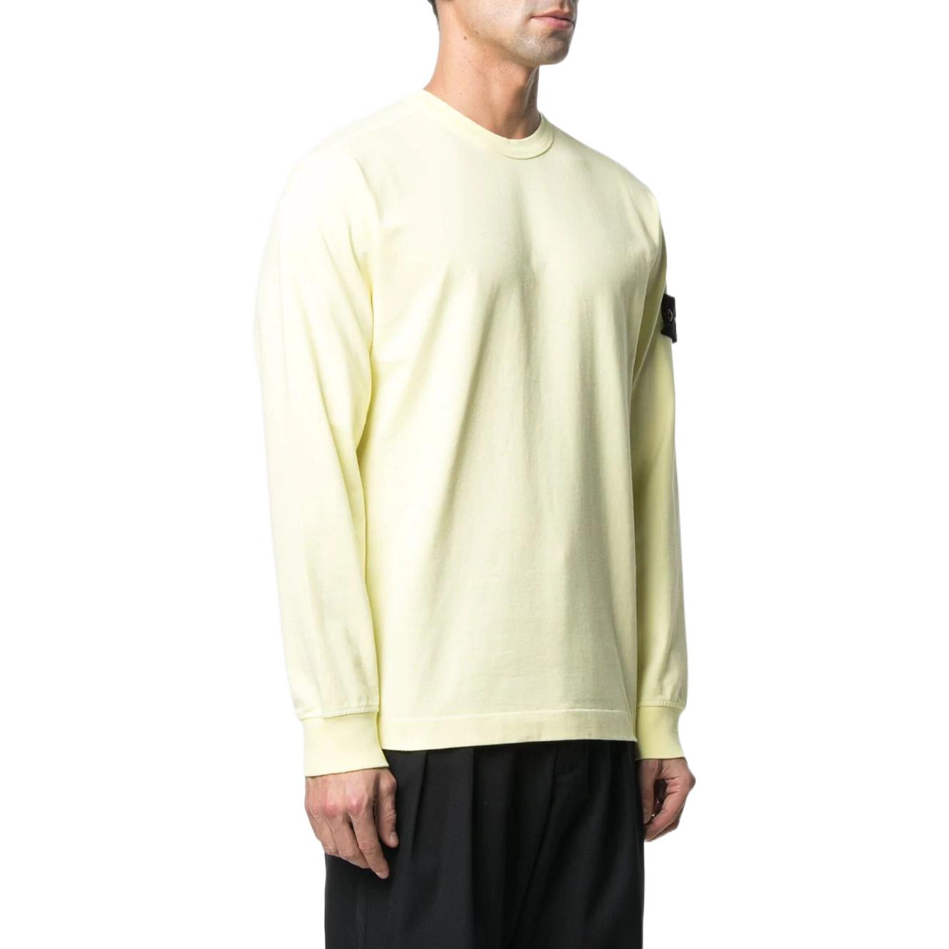 STONE ISLAND Heavy Jersey Crewneck Sweatshirt 'Yellow' 741564450-V0031