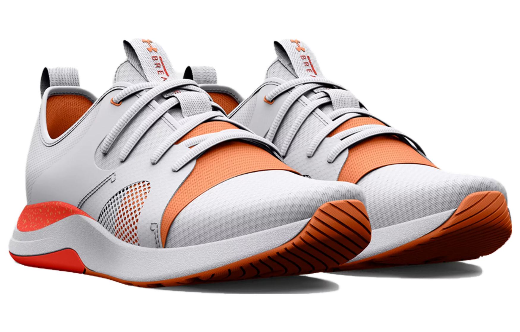 (WMNS) Under Armour Charged Breathe Lace TR 'White Orange Tropic' 3025058-108