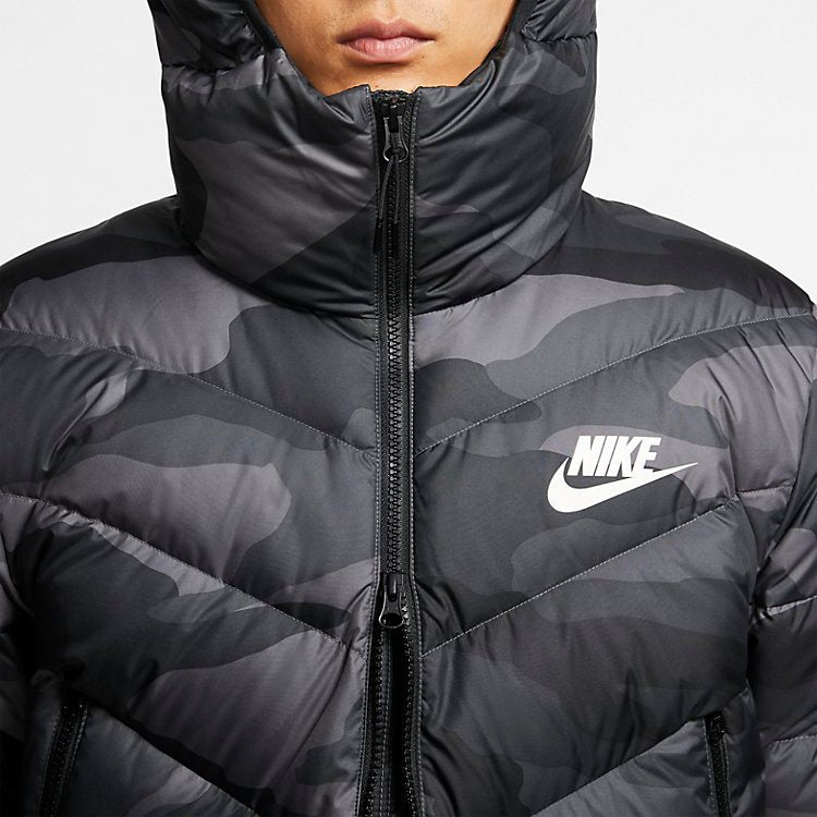 Nike Sportswear Down-Fill Windrunner Camo Jacket 'Dark Grey Black' BV4763-083