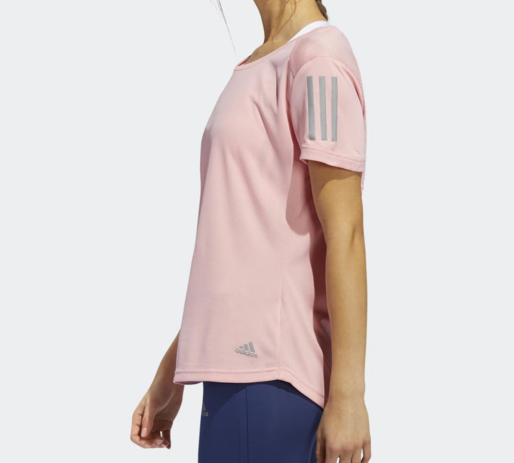 (WMNS) adidas Own The Run Tee Reflective Printing Sports Short Sleeve Pink FL7815