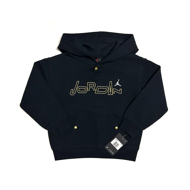 (GS) Air Jordan Take Flight Snap Cuff Pullover Hoodie 'Black' FZ1910-010