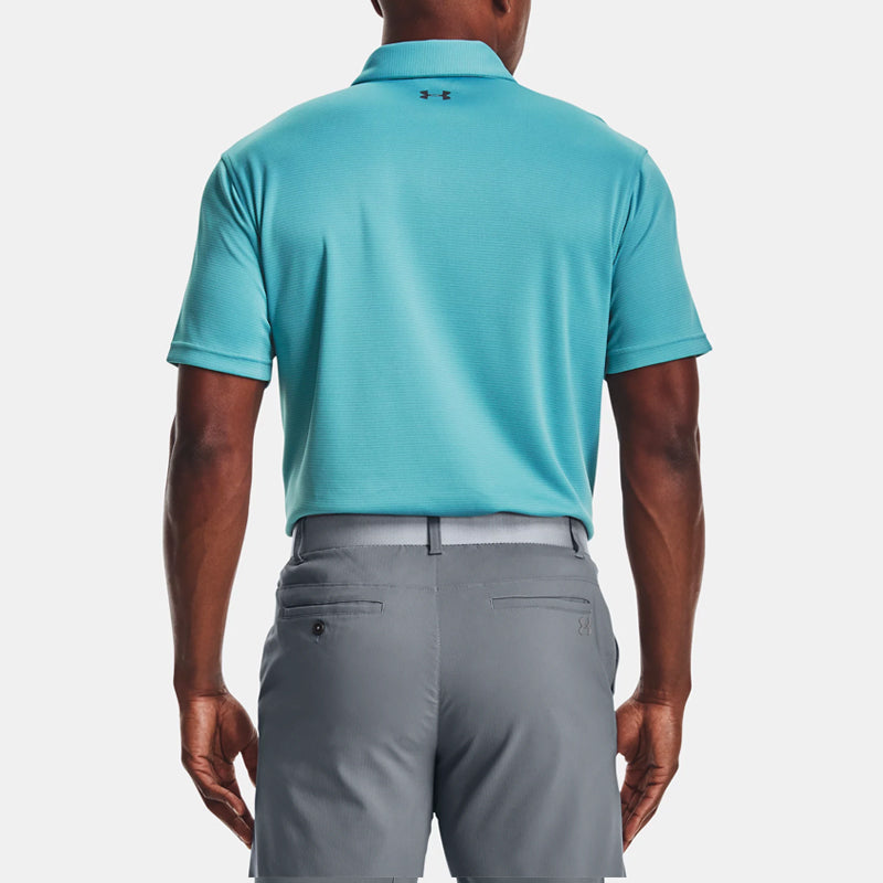 Men's Under Armour Tech Golf Breathable Sports Short Sleeve Polo Shirt Blue 1290140-476