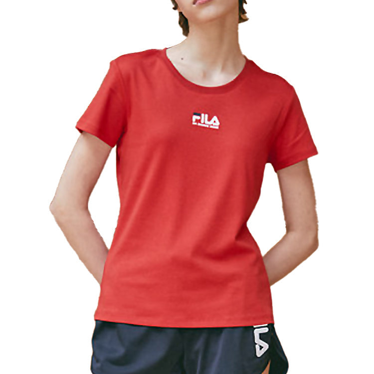 (WMNS) FILA Basic Short Sleeve Red T-Shirt F61W028108F-RD