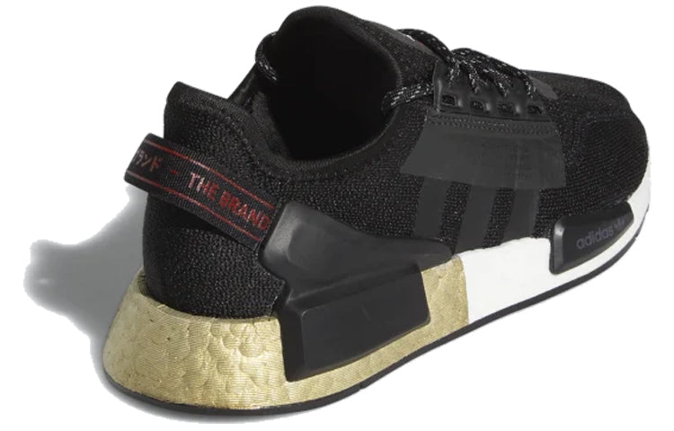 (GS) adidas NMD_R1 V2 J 'Black Gold Metallic' FW8048