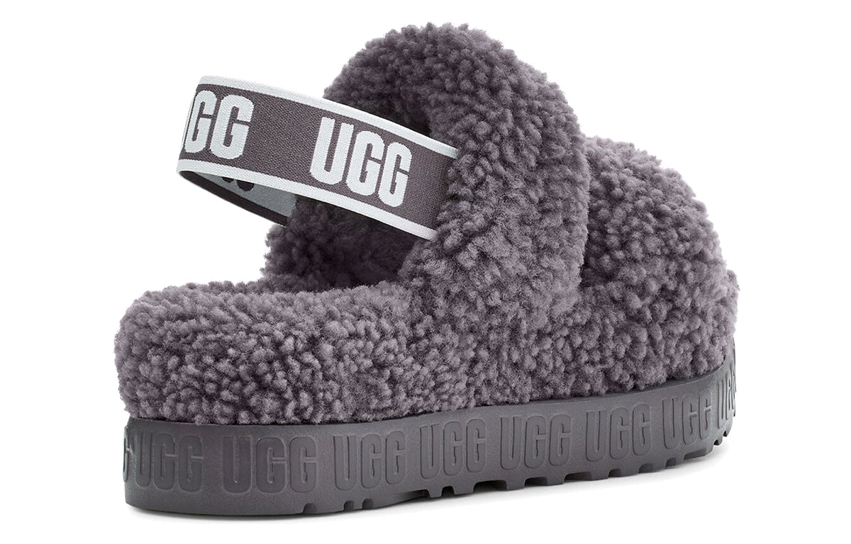 (WMNS) UGG Oh Fluffita Sandals Gray 1120876-SHA
