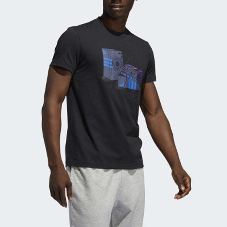 adidas M Gfx T Bos Sports Round Neck Short Sleeve Black FT2825