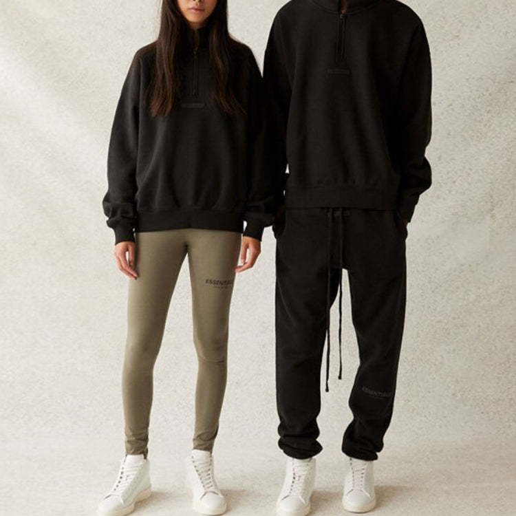 Fear of God Essentials SS21 Mockneck Half Zip 'Black' FOG-SS21-575