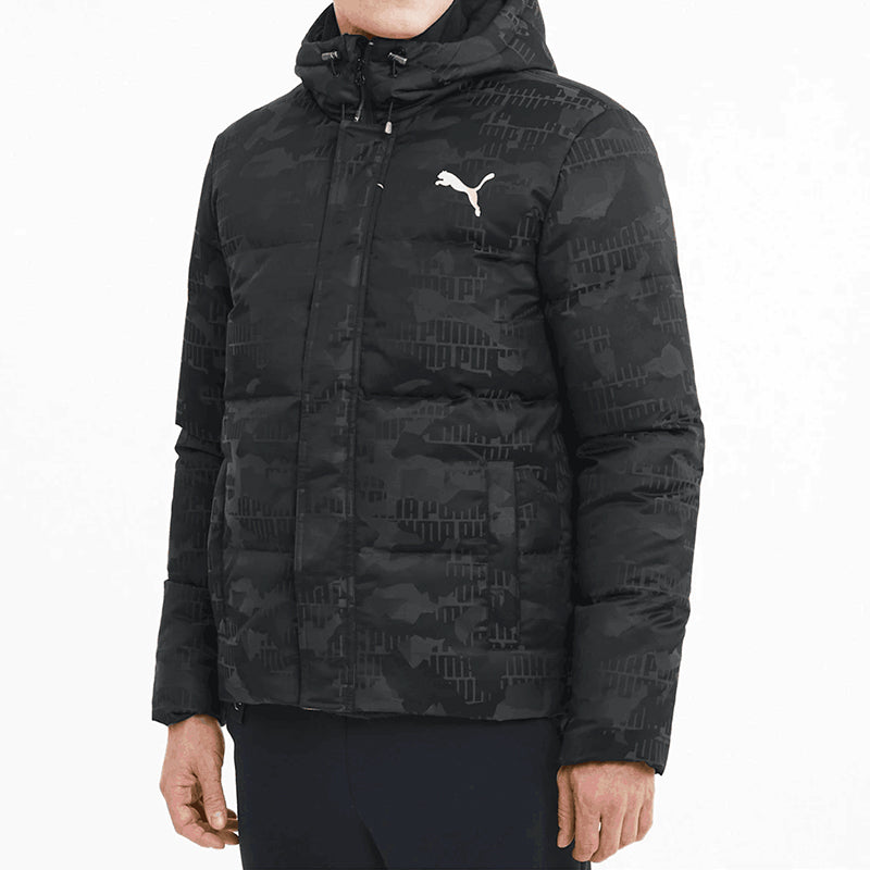 PUMA Camo Down Jacket 'Black White' 585532-01