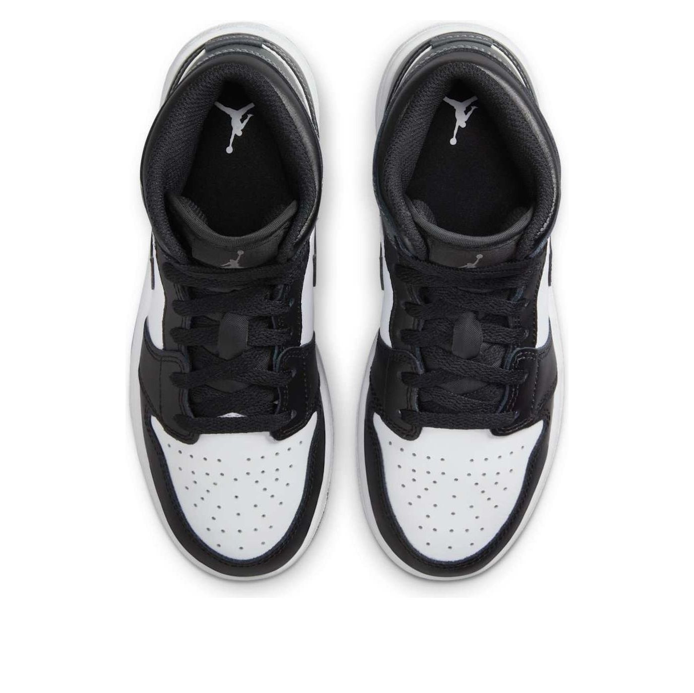 (GS) Air Jordan 1 Mid 'Black White Iron Grey' DQ8423-001