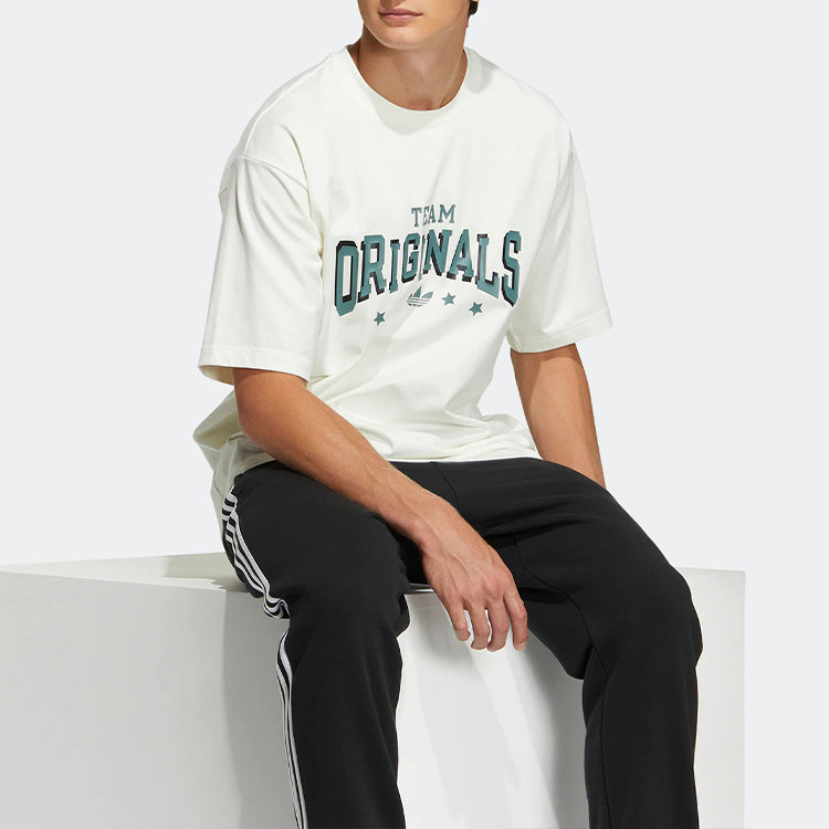 adidas originals Modern Collegiate Slogan T-shirt 'Off White' HS2014