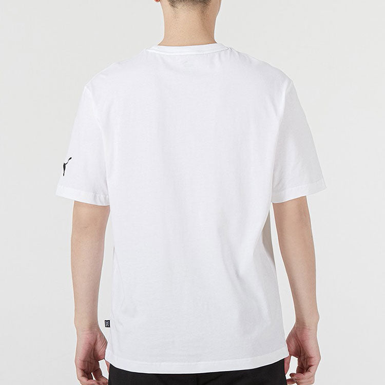 PUMA Explosion Cracks Logo Tee 'White' 671605-02