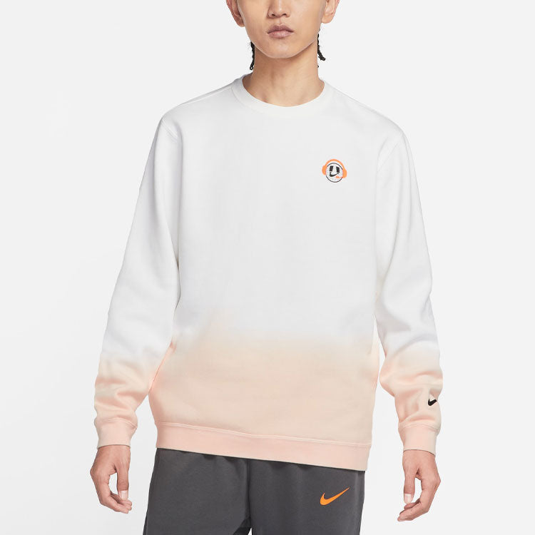 Men's Nike Logo Gradient Printing Round Neck White DO6937-100