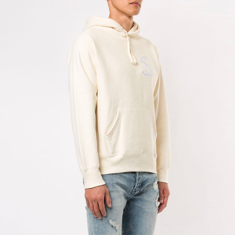 Supreme FW18 S Logo Hooded Sweatshirt Natural Logo SUP-FW18-621