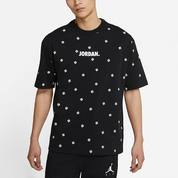 Air Jordan Men's Logo Print Crew Neck Short-sleeved Black CZ5186-010