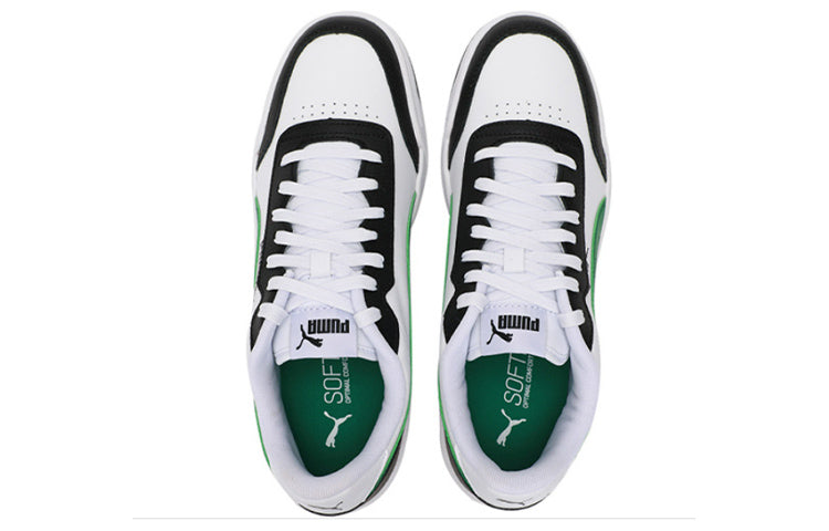 PUMA Caracal Wear-resistant Lightweight Low Tops Casual Skateboarding Shoes Unisex White Green 369863-30