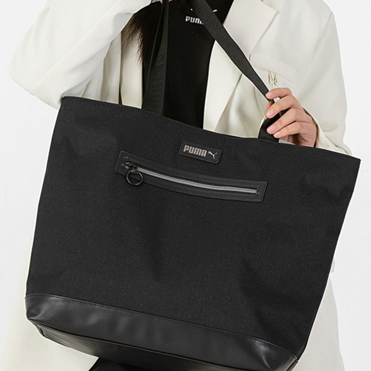 PUMA Prime Classic Shopper Handbag 'Black White' 078741-01
