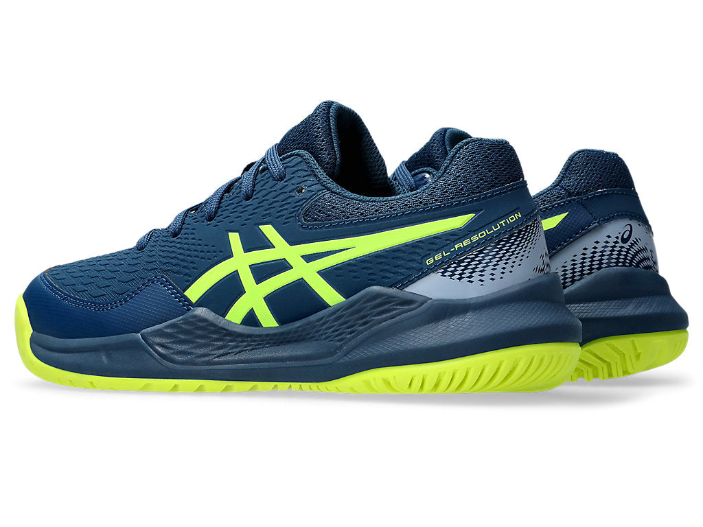 (GS) ASICS Gel-Resolution 9 'Mako Blue Safety Yellow' 1044A067-404