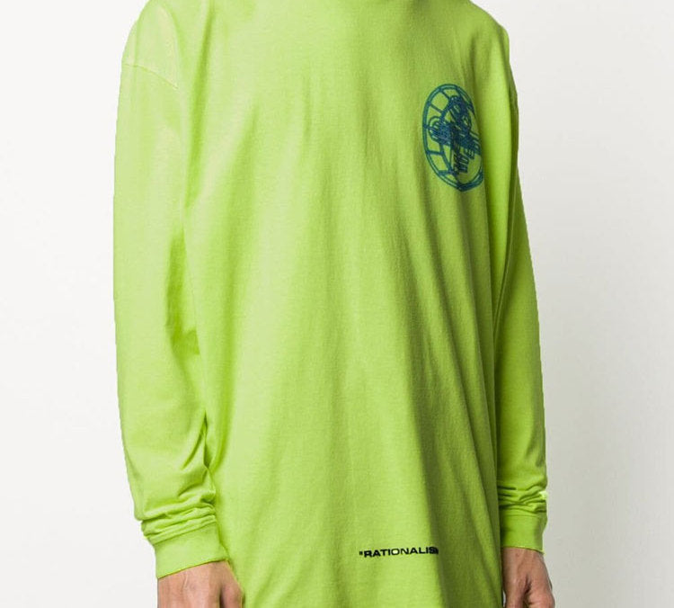 Off-White 3D Logo Printing Long Sleeve Men Yellow OMAB032R201850036288