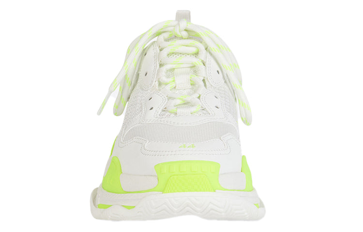 (WMNS) Balenciaga Triple S Sneakers 'White Fluorescent Yellow' 524039W2CA37390