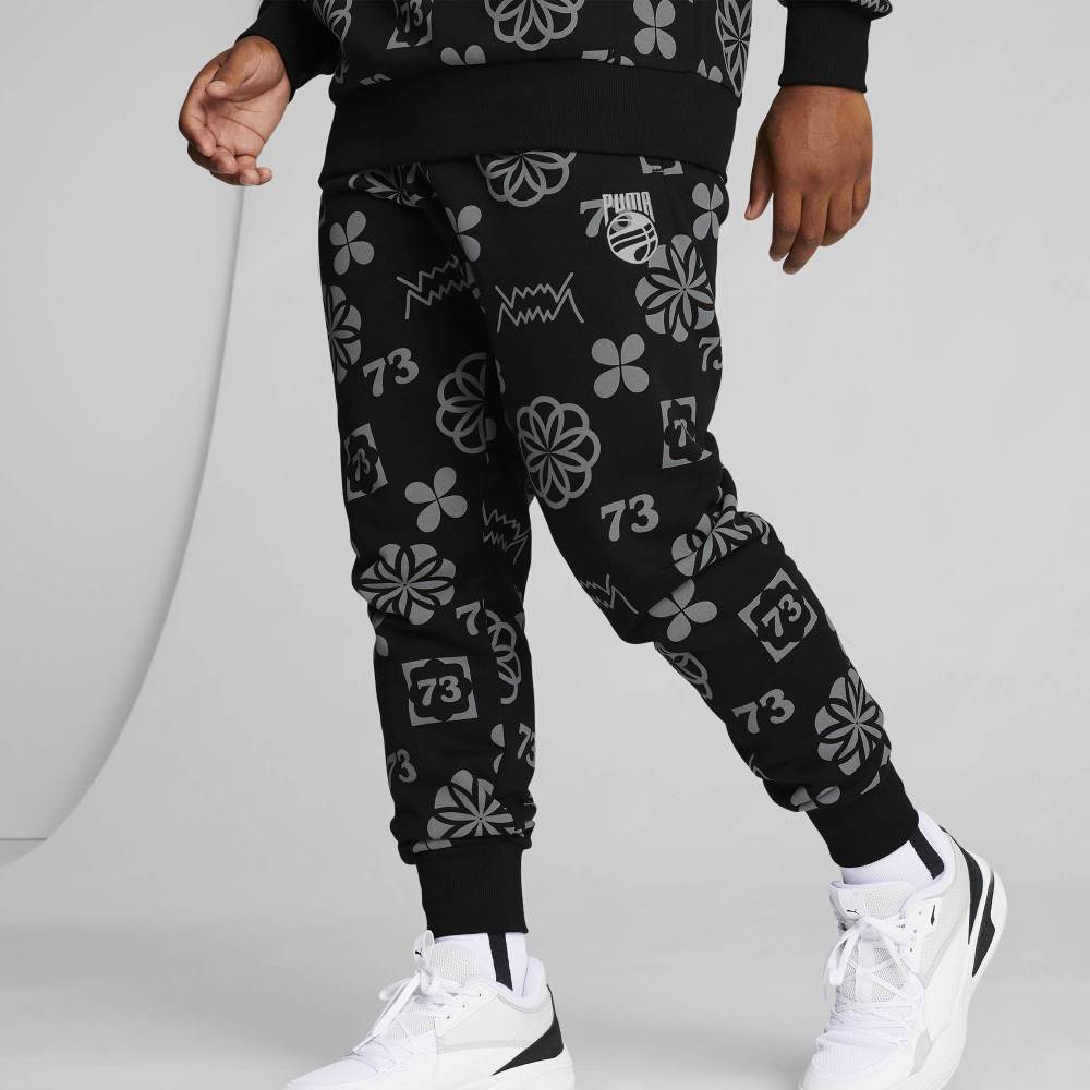 PUMA Booster Clyde Print Pants 'Black' 536494-01