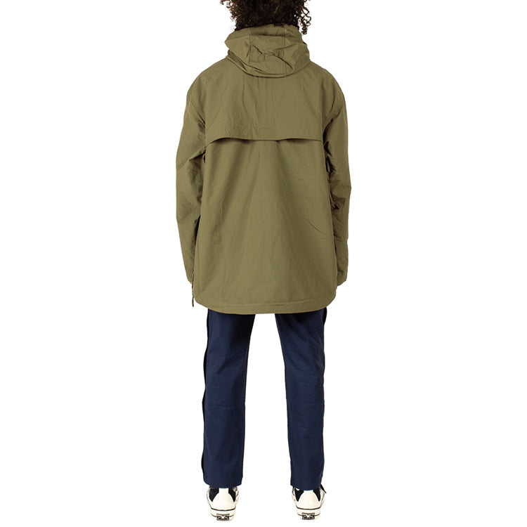 Men's Converse x Kim Jones Crossover Casual Sports Half Zipper Hooded Jacket Military Green 10021731-A02